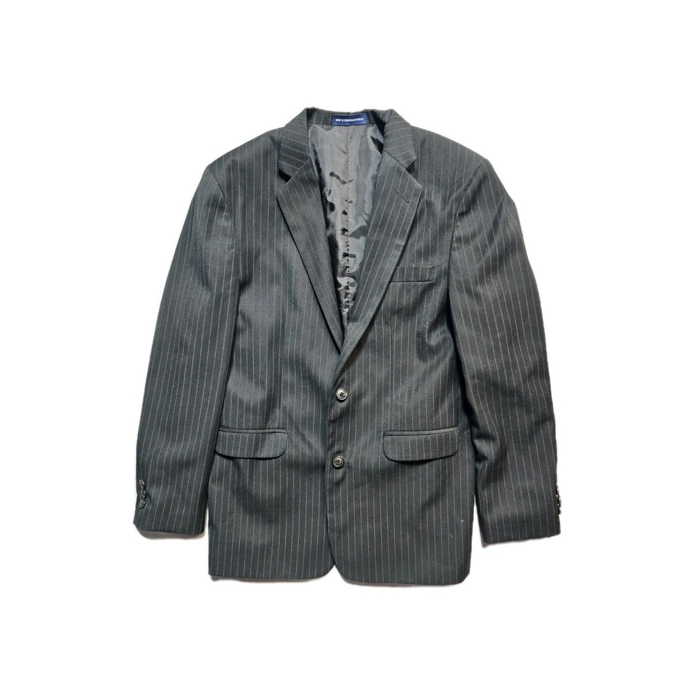 Chaps Boys Blazer Black 16 Pin Striped‎